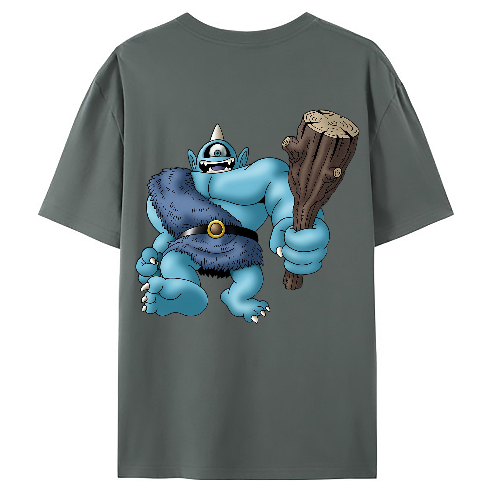（画像用） ドラゴンクエスト Doragon Kuesuto Dragon Quest 綿100％ メンズ半袖Tシャツ（バックプリント） 通気性